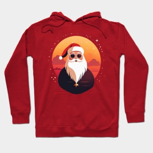 Sunset papa noel new year 2024 Hoodie